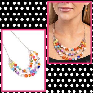 2/$10 PAPARAZZI Summer Scope - Multi Necklace